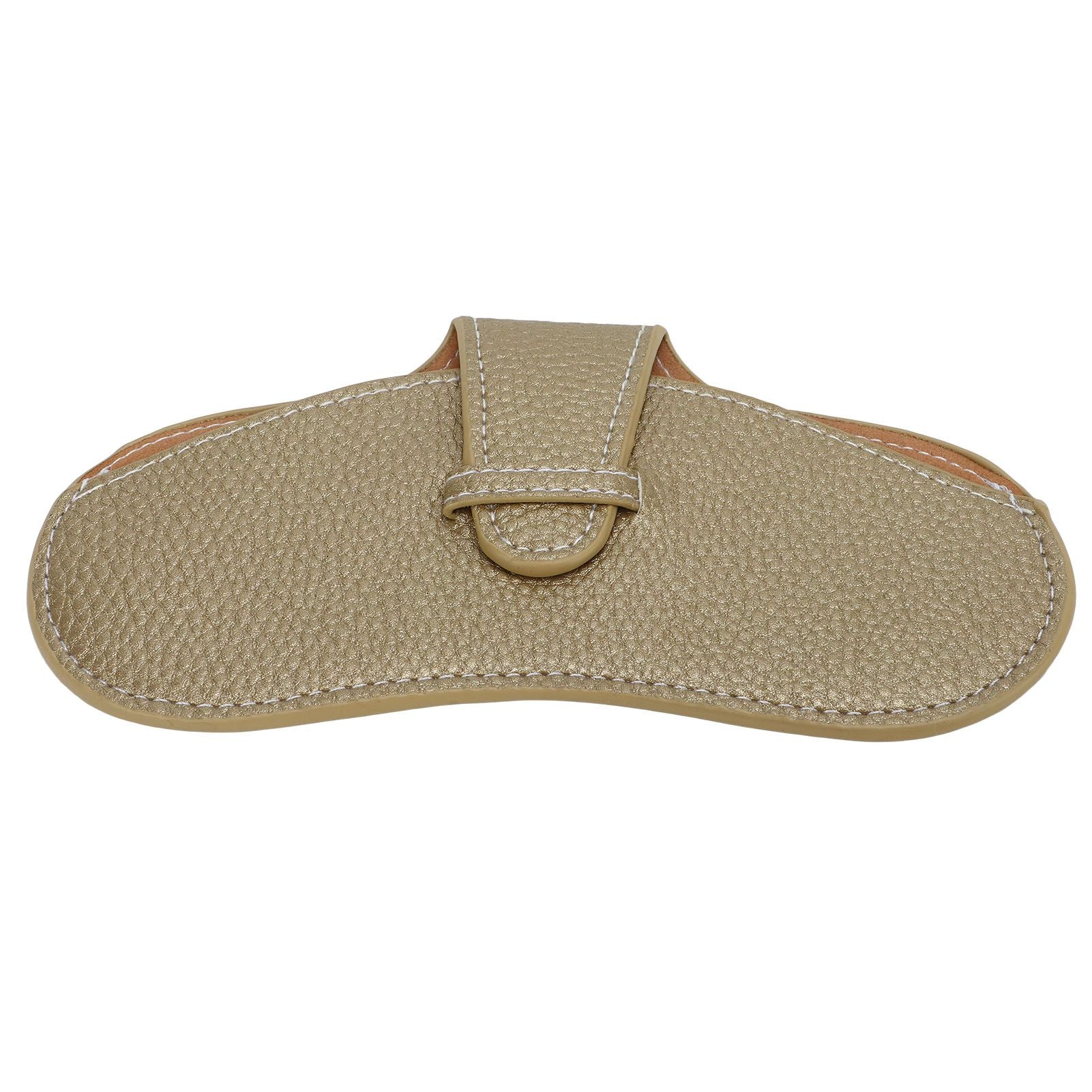 Leather Sunglasses Case Portable PU Leather Eyeglass Case Leather Wear Resistant Simple Eyeglass Case for Sunglasses Yellow