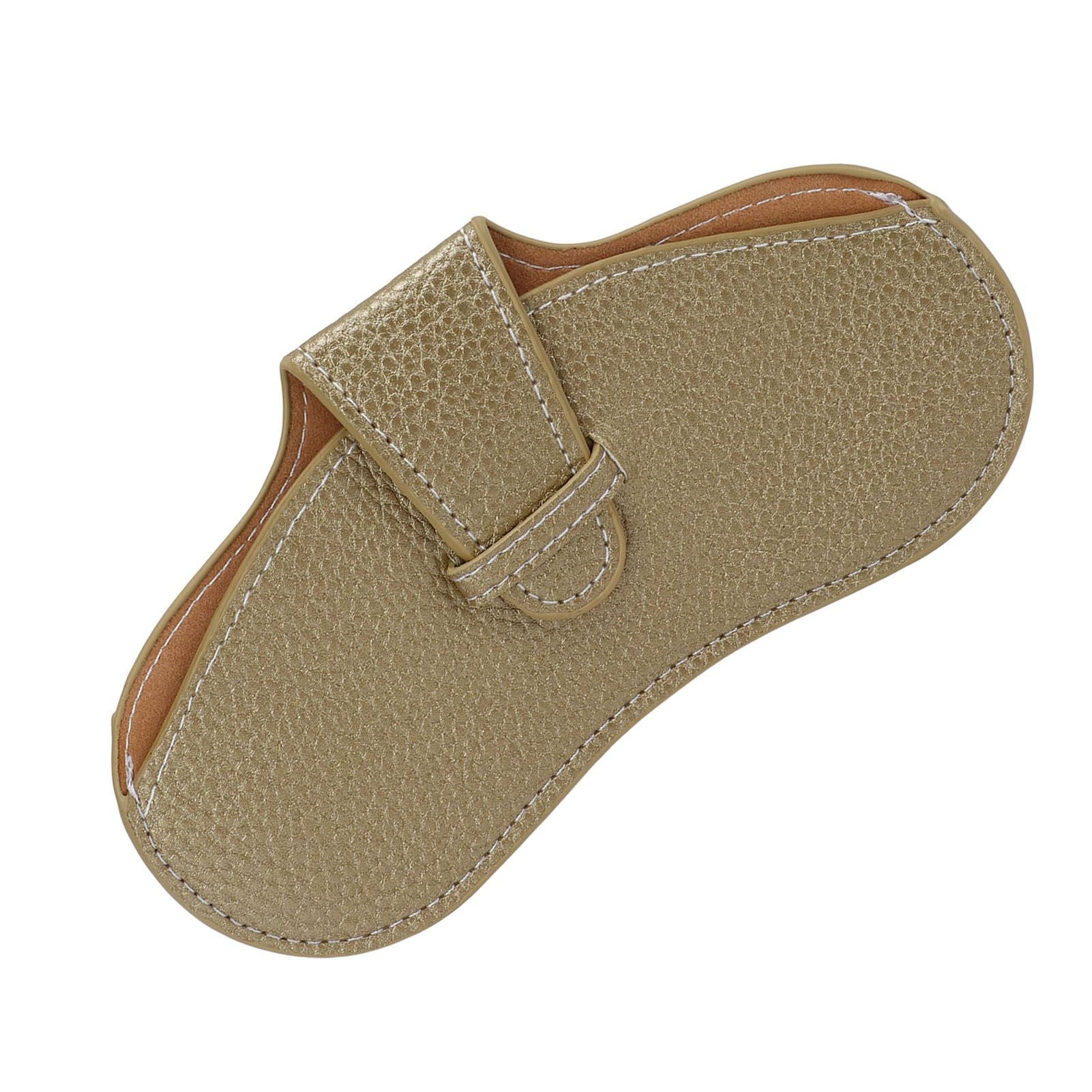 Leather Sunglasses Case Portable PU Leather Eyeglass Case Leather Wear Resistant Simple Eyeglass Case for Sunglasses Yellow