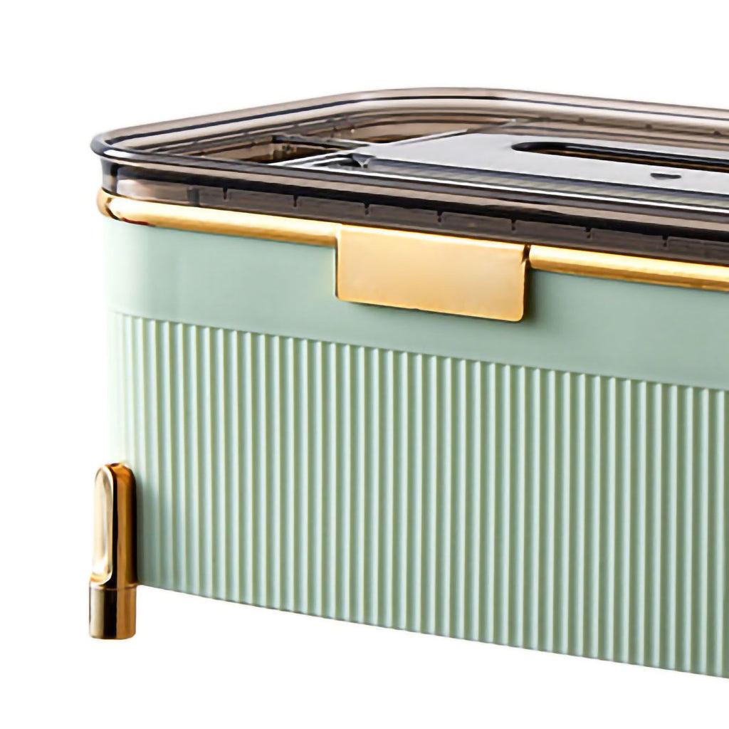 Multifunctional Tissue Box Household Desktop Storage Box Tissue Holder Box for Living Room Office Light Green