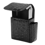 PU Leather Cigarette Box Multifunctional 20 Cigarettes Capacity Portable Card Case for Daily Home Black