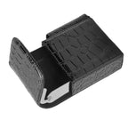 PU Leather Cigarette Box Multifunctional 20 Cigarettes Capacity Portable Card Case for Daily Home Black