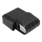 PU Leather Cigarette Box Multifunctional 20 Cigarettes Capacity Portable Card Case for Daily Home Black