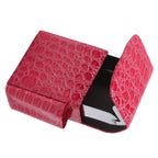 PU Leather Cigarette Box Multifunctional 20 Cigarettes Capacity Portable Card Case for Daily Home Rose Red