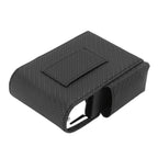 PU Leather Cigarette Box Woven Pattern Cigarette and Lighter Holder Multifunctional 20 Pieces Cigarette Case Black