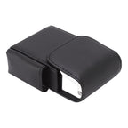 PU Cigarette Case with Lighter Holder 20 Packs Cigarette Box Wallet Design for Men Smoke Tools Black