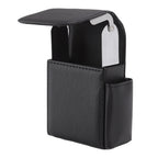 PU Cigarette Case with Lighter Holder 20 Packs Cigarette Box Wallet Design for Men Smoke Tools Black