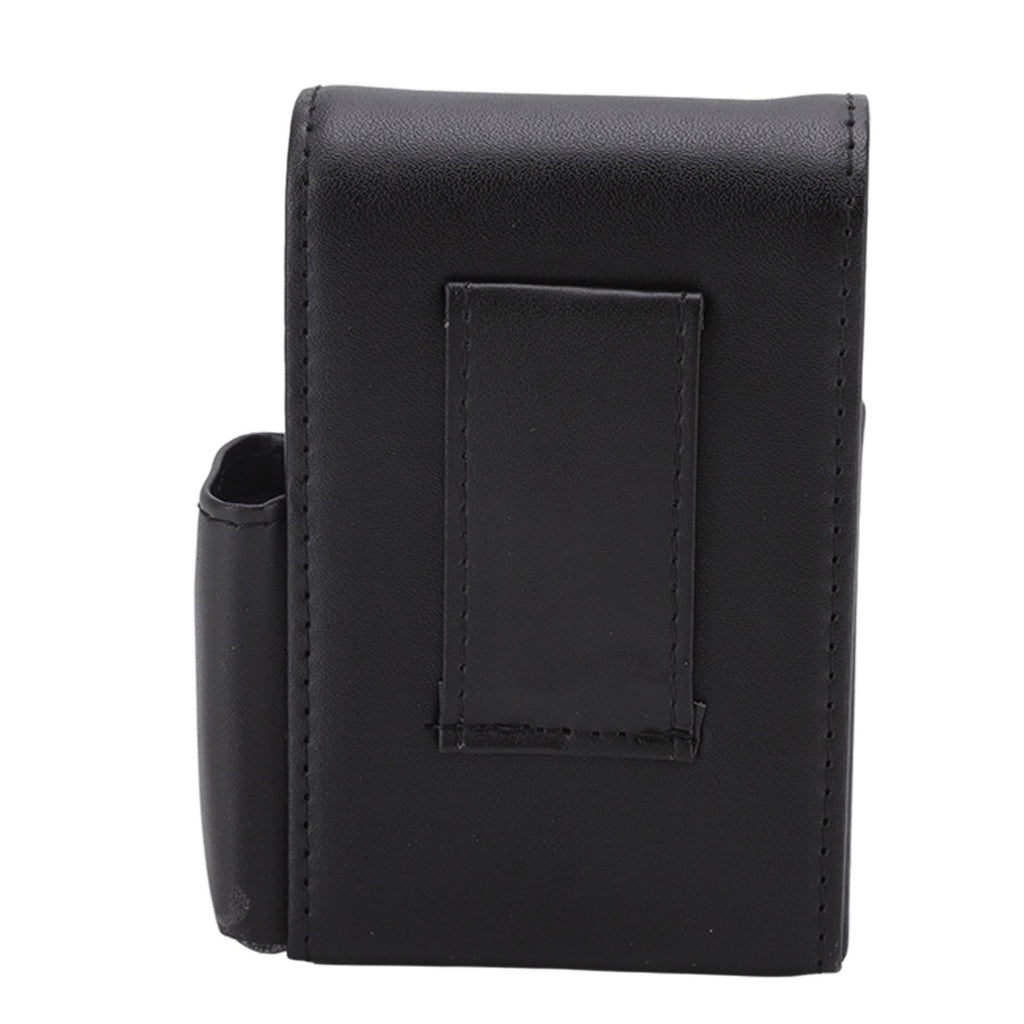 PU Cigarette Case with Lighter Holder 20 Packs Cigarette Box Wallet Design for Men Smoke Tools Black
