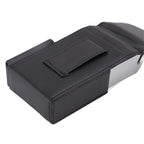 PU Cigarette Case with Lighter Holder 20 Packs Cigarette Box Wallet Design for Men Smoke Tools Black