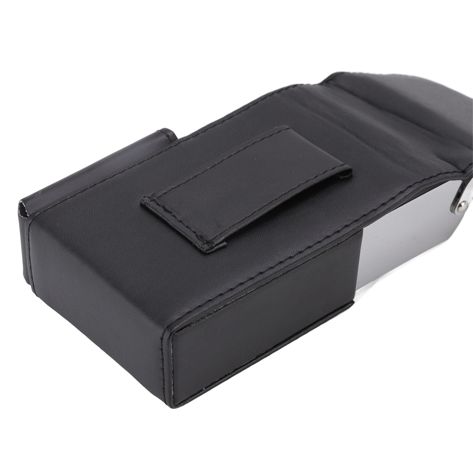 PU Cigarette Case with Lighter Holder 20 Packs Cigarette Box Wallet Design for Men Smoke Tools Black