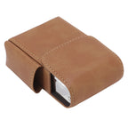 PU Cigarette Case with Lighter Holder 20 Packs Cigarette Box Wallet Design for Men Smoke Tools Brown