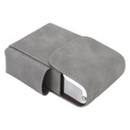 PU Cigarette Case with Lighter Holder 20 Packs Cigarette Box Wallet Design for Men Smoke Tools Gray