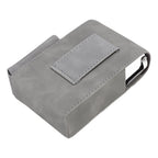 PU Cigarette Case with Lighter Holder 20 Packs Cigarette Box Wallet Design for Men Smoke Tools Gray