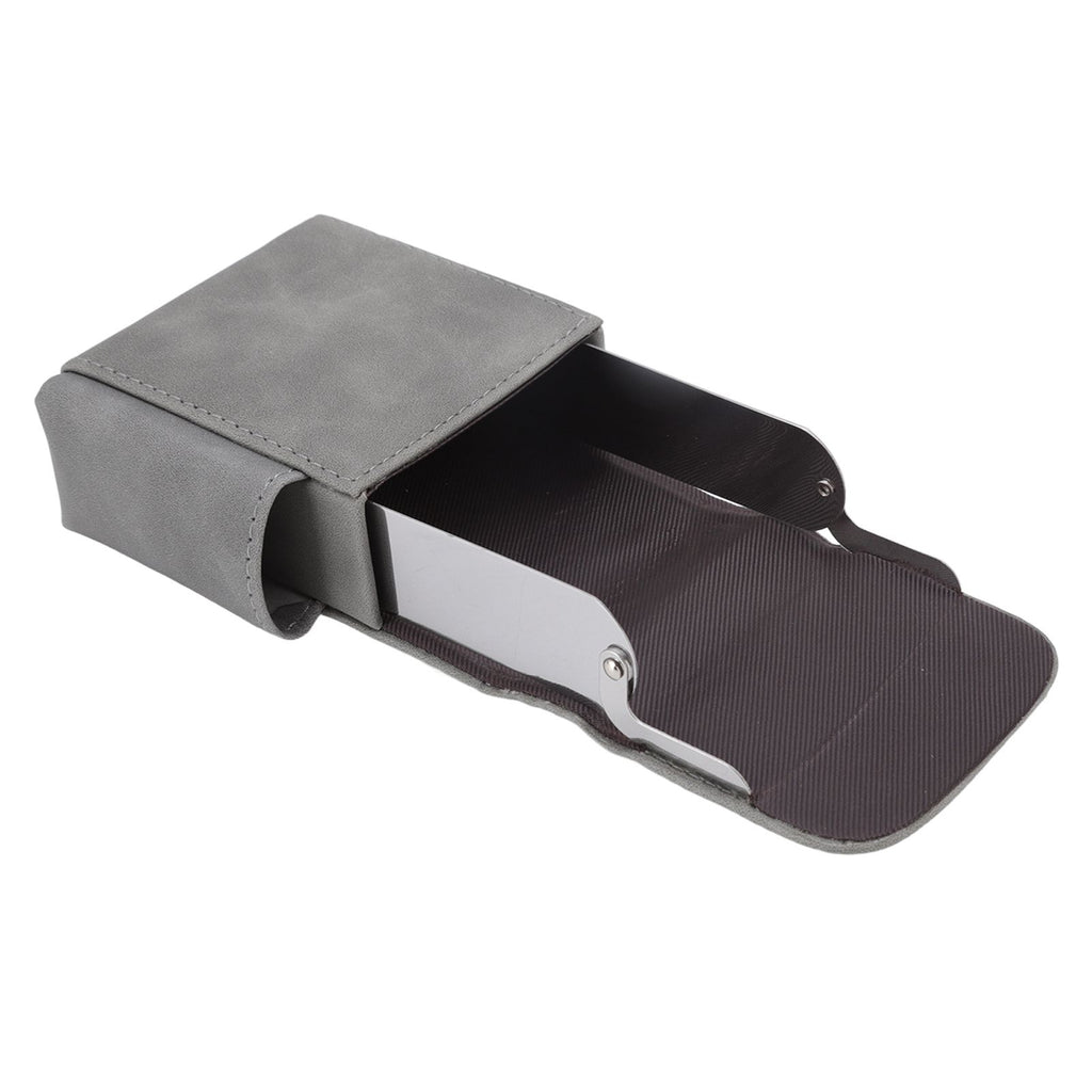 PU Cigarette Case with Lighter Holder 20 Packs Cigarette Box Wallet Design for Men Smoke Tools Gray