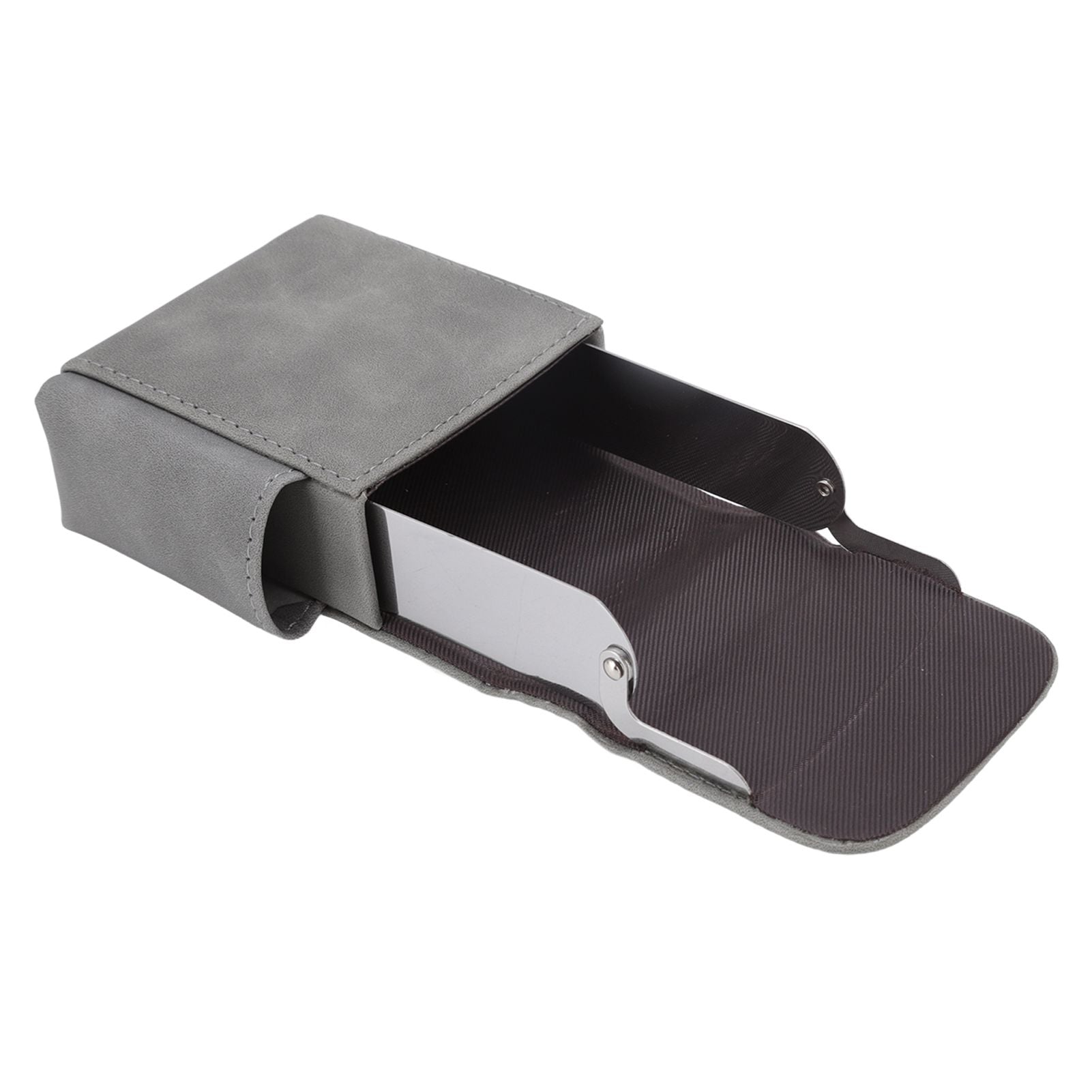 PU Cigarette Case with Lighter Holder 20 Packs Cigarette Box Wallet Design for Men Smoke Tools Gray