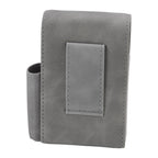 PU Cigarette Case with Lighter Holder 20 Packs Cigarette Box Wallet Design for Men Smoke Tools Gray