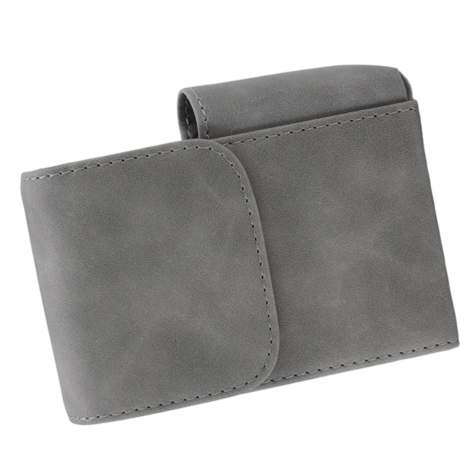 PU Cigarette Case with Lighter Holder 20 Packs Cigarette Box Wallet Design for Men Smoke Tools Gray
