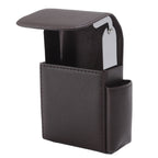 PU Leather Cigarette Box Anti Scratch Protective Storage Card Case with Lighter Holder Brown