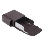 PU Leather Cigarette Box Anti Scratch Protective Storage Card Case with Lighter Holder Brown