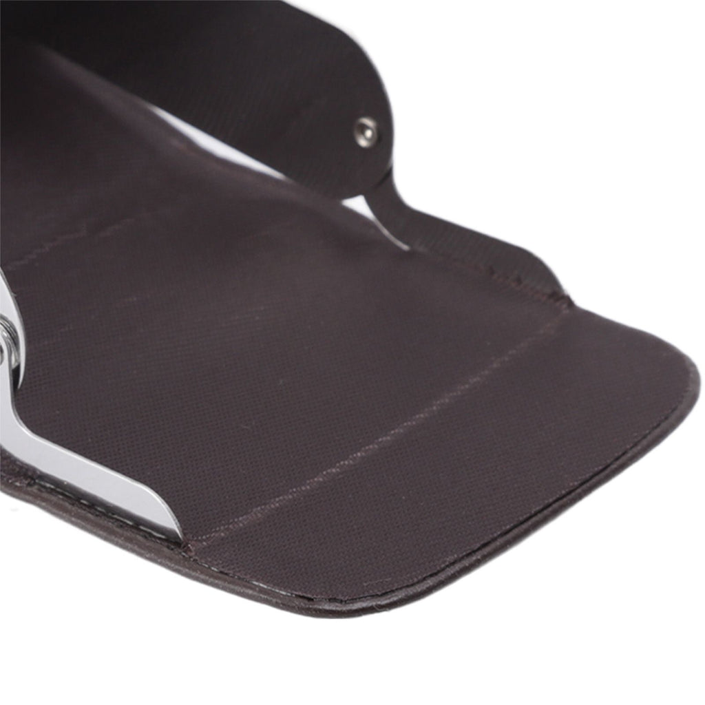 PU Leather Cigarette Box Anti Scratch Protective Storage Card Case with Lighter Holder Brown