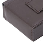 PU Leather Cigarette Box Anti Scratch Protective Storage Card Case with Lighter Holder Brown