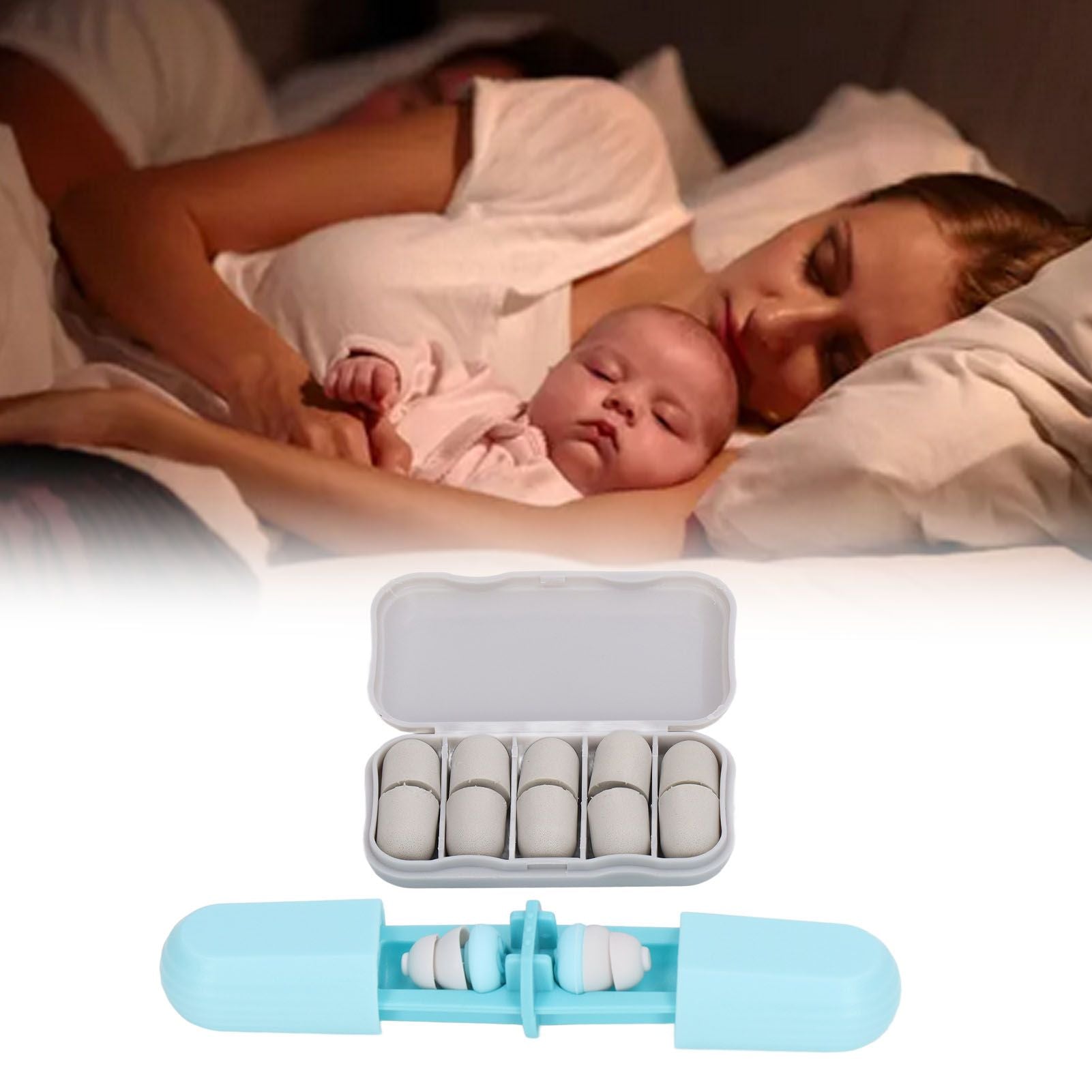 Super Sound Isolation Earplugs Noise Reduction Ear Plugs Noise Reducing Sleep Earplugs for Student Dormitory Study Blue