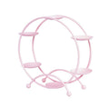 Ferris Wheel Display Rack Decorative Safe Rounded Edge Toys Storage Display Bracket Holder for Home Pink
