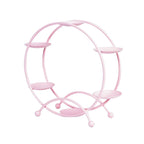 Ferris Wheel Display Rack Decorative Safe Rounded Edge Toys Storage Display Bracket Holder for Home Pink