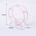 Ferris Wheel Display Rack Decorative Safe Rounded Edge Toys Storage Display Bracket Holder for Home Pink