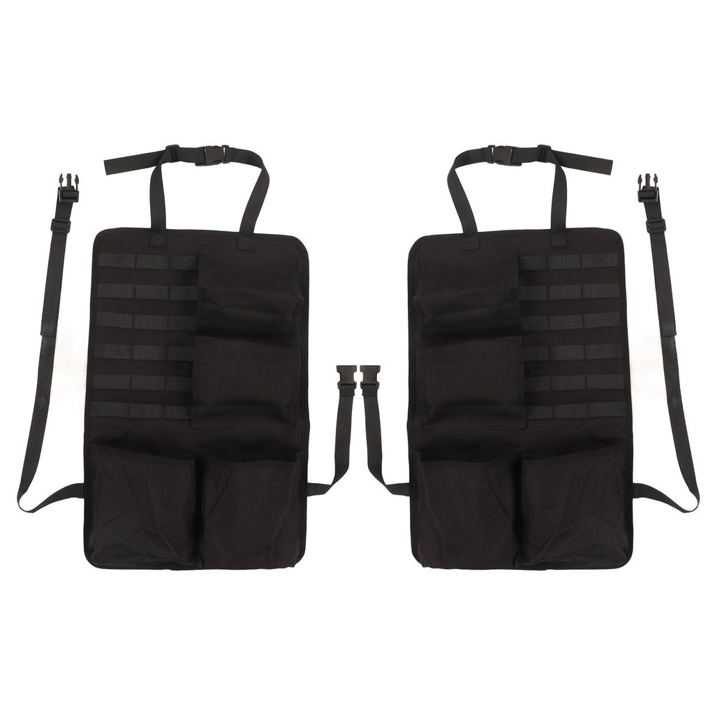 2PCS Auto Seat Organizer Oxford Cloth Waterproof Easy Cleaning Odor Free Backseat Car Organizer Black