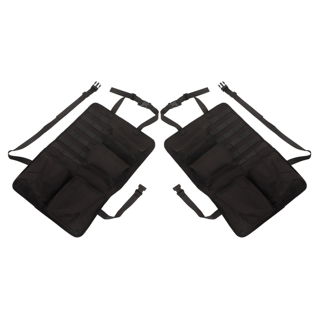 2PCS Auto Seat Organizer Oxford Cloth Waterproof Easy Cleaning Odor Free Backseat Car Organizer Black