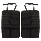 2PCS Auto Seat Organizer Oxford Cloth Waterproof Easy Cleaning Odor Free Backseat Car Organizer Black