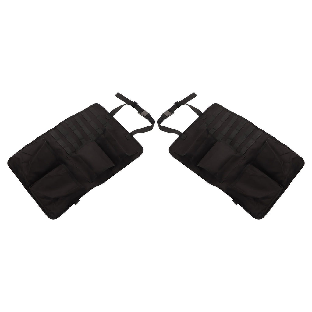 2PCS Auto Seat Organizer Oxford Cloth Waterproof Easy Cleaning Odor Free Backseat Car Organizer Black