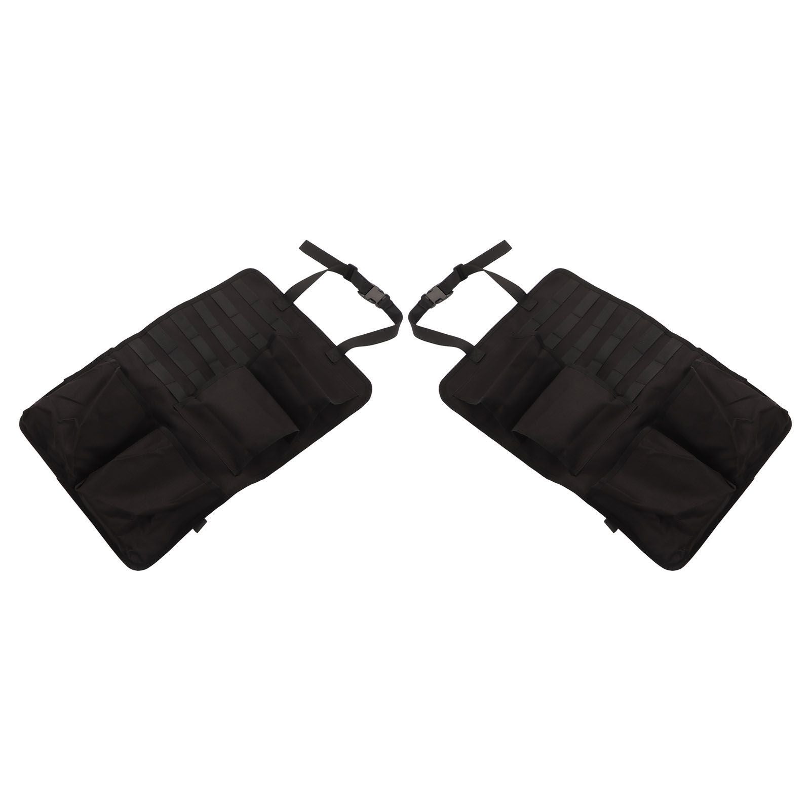 2PCS Auto Seat Organizer Oxford Cloth Waterproof Easy Cleaning Odor Free Backseat Car Organizer Black