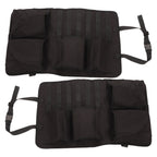 2PCS Auto Seat Organizer Oxford Cloth Waterproof Easy Cleaning Odor Free Backseat Car Organizer Black