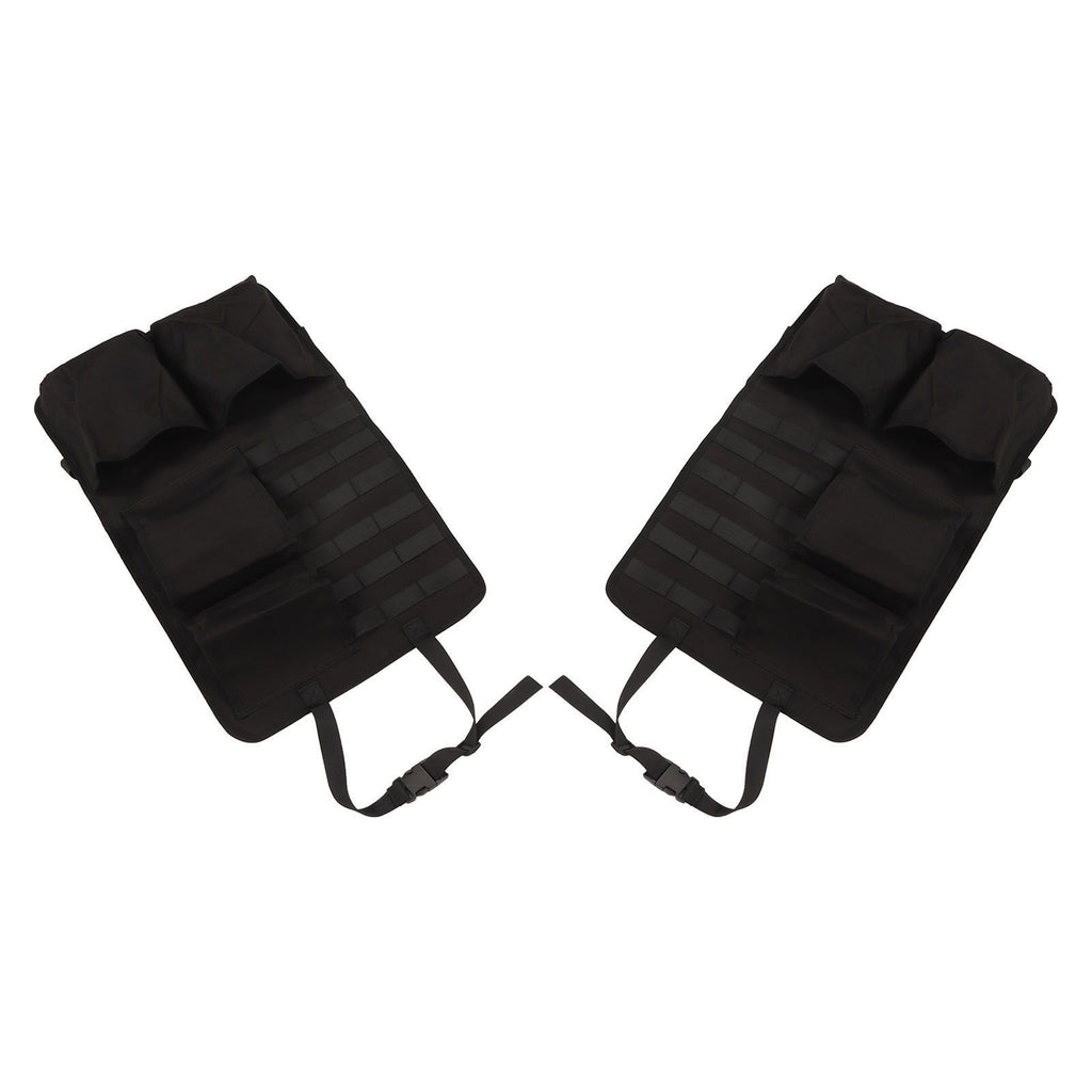 2PCS Auto Seat Organizer Oxford Cloth Waterproof Easy Cleaning Odor Free Backseat Car Organizer Black