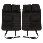 2PCS Auto Seat Organizer Oxford Cloth Waterproof Easy Cleaning Odor Free Backseat Car Organizer Black