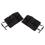 2PCS Auto Seat Organizer Oxford Cloth Waterproof Easy Cleaning Odor Free Backseat Car Organizer Black