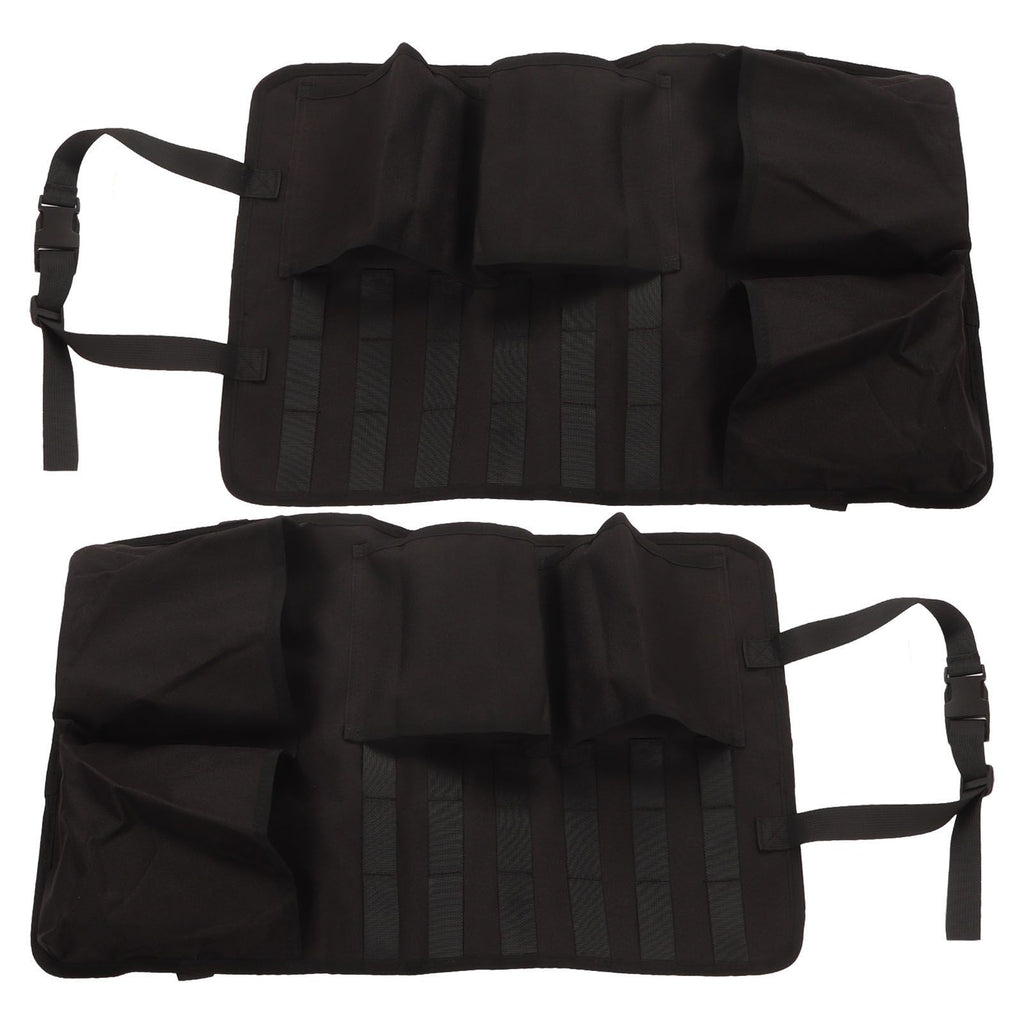 2PCS Auto Seat Organizer Oxford Cloth Waterproof Easy Cleaning Odor Free Backseat Car Organizer Black