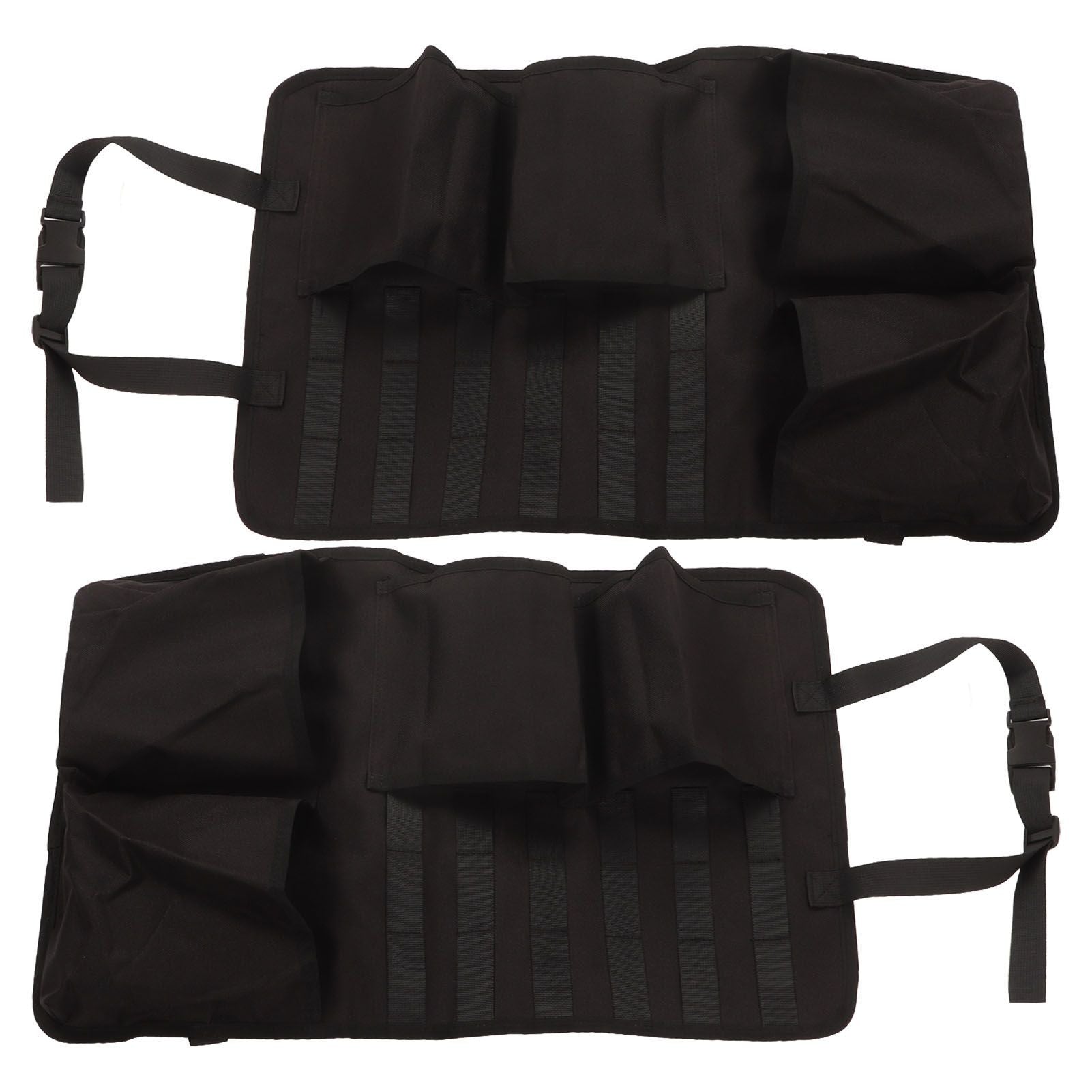 2PCS Auto Seat Organizer Oxford Cloth Waterproof Easy Cleaning Odor Free Backseat Car Organizer Black