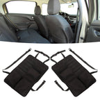 2PCS Auto Seat Organizer Oxford Cloth Waterproof Easy Cleaning Odor Free Backseat Car Organizer Black