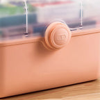 Medicine Storage Box Plastic Multi Layer Large Capacity Medicine Cabinet for Household Pink(large)