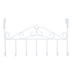 Over The Door Hook Rack Detachable 7 Hooks Door Hanger Organizer for Towels Handbags Coats White