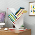 Tree Bookshelf Solid Wood Ingenious 3 Tier Space Saving Book Storage Organizer Shelves for Office Home School White