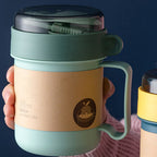 500ML Soup Cup Portable Steady Plastic Insulated Soup Containers with Lid and Spoon for Office School 500ML Green