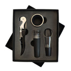 Wine Opener Set Rustproof Stainless Steel Exquisite Packaging Handle Corkscrew Kit for Home Bar Restaurant Gifts Black