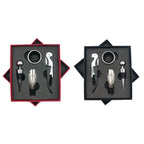 Wine Opener Set Rustproof Stainless Steel Exquisite Packaging Handle Corkscrew Kit for Home Bar Restaurant Gifts Red