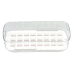 Silicone Ice Cube Mold BPA Free Square Ice Tray Storage Box with Lid for Household Pink