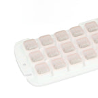 Silicone Ice Cube Mold BPA Free Square Ice Tray Storage Box with Lid for Household Pink