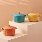 Noodles Bowl with Lid Binaural Noodles Bowl Home Dorm Student Covered Bowl Large Yellow