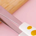 Kitchen Cooking Tong Cute Cat Paw Shape Stainless Steel Small Salad Barbecue Food Tong White M